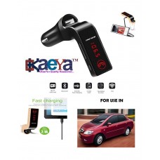 OkaeYa Car LCD Bluetooth Car Charger FM Kit MP3 Transmitter USB Hands free Mobile For Honda City ZX and all other cars